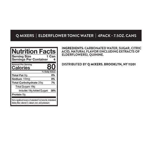 Q Mixers | Premium Elderflower Tonic Water 4-pack