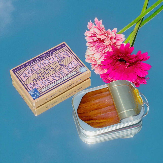 Siesta Co. | Cantabrian Anchovies in Organic Extra Virgin Olive Oil - 70g