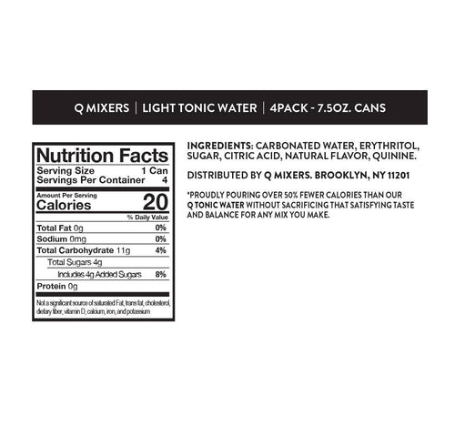 Q Mixers | Premium Light Tonic Water 4-pack
