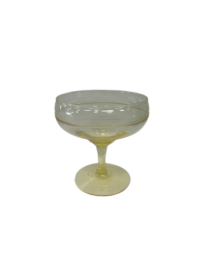 1930’s Maker Unknown | Topaz Coupe Glass
