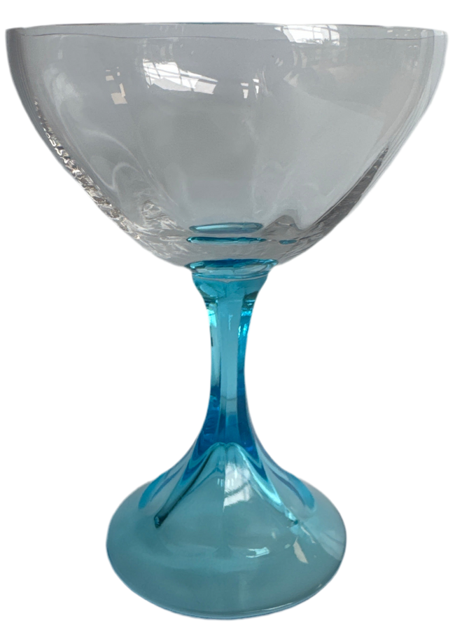 1925-1927 Blue-stemmed Sherbet Coupes by Fostoria