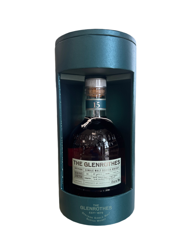 The Glenrothes “The 15”, 15-year single malt scotch whisky, Speyside, Scotland