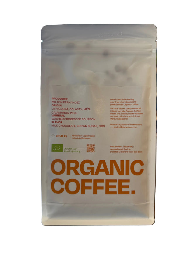 APRIL Coffee Roasters, Organic Coffee, Milton Fernandez, Bourbon, Washed,Cajamarca, Peru, Omni Roast 250g