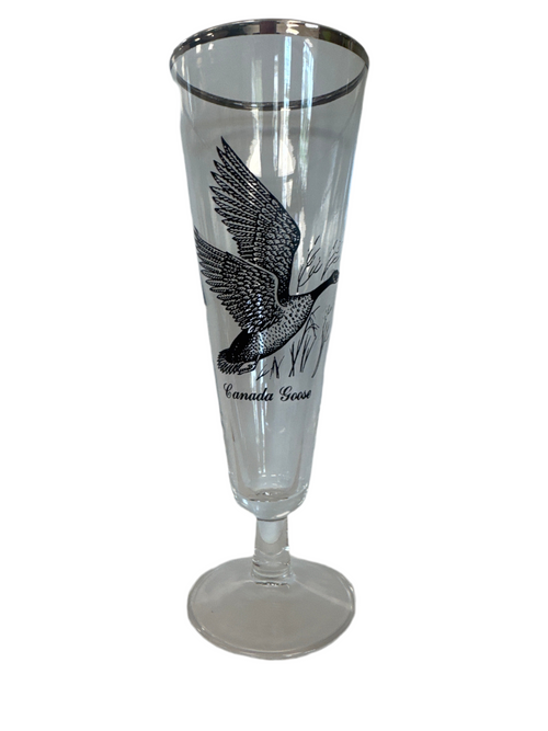 c.1960’s Federal Glass ‘Sportsman’ {Canada Goose} Pilsner Glass, Columbus, Ohio