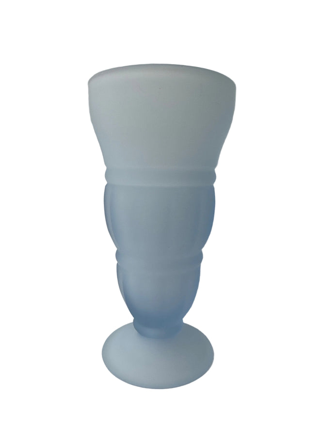 1970’s Indiana Glass, 304, Frosted Soda Glass in Light Blue, Dunkirk, Indiana
