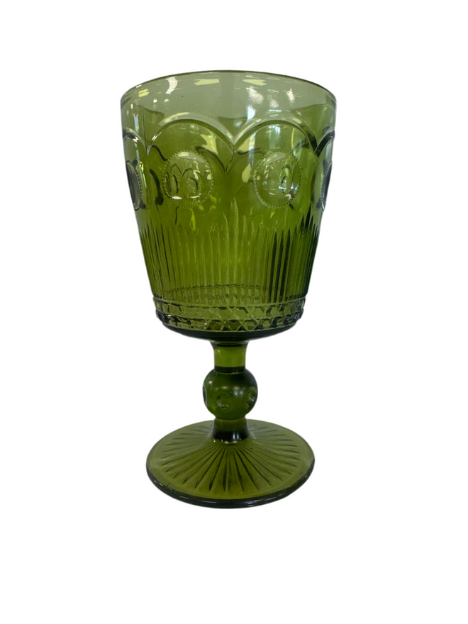 1967 Bartlett-Collins St. Genevieve Green Water Goblet