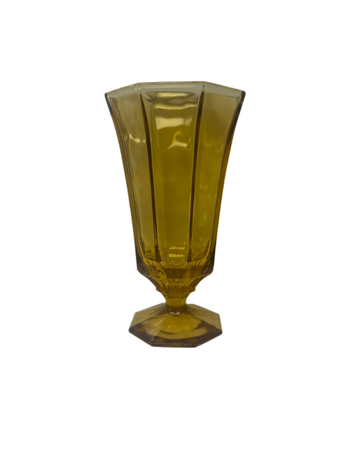 1960-1970’s Independence Glass Company | Amber Octagonal Iced Tea Glass