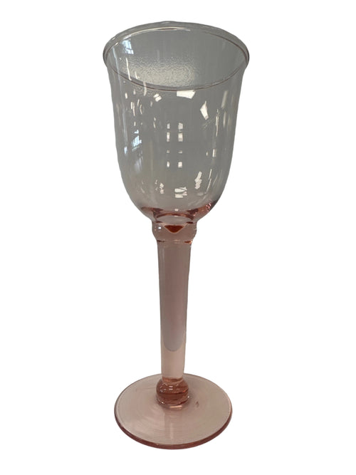 c. 1970 Hachar Glass Company, Handblown Tulip Stems in Blush Pink, Mexico