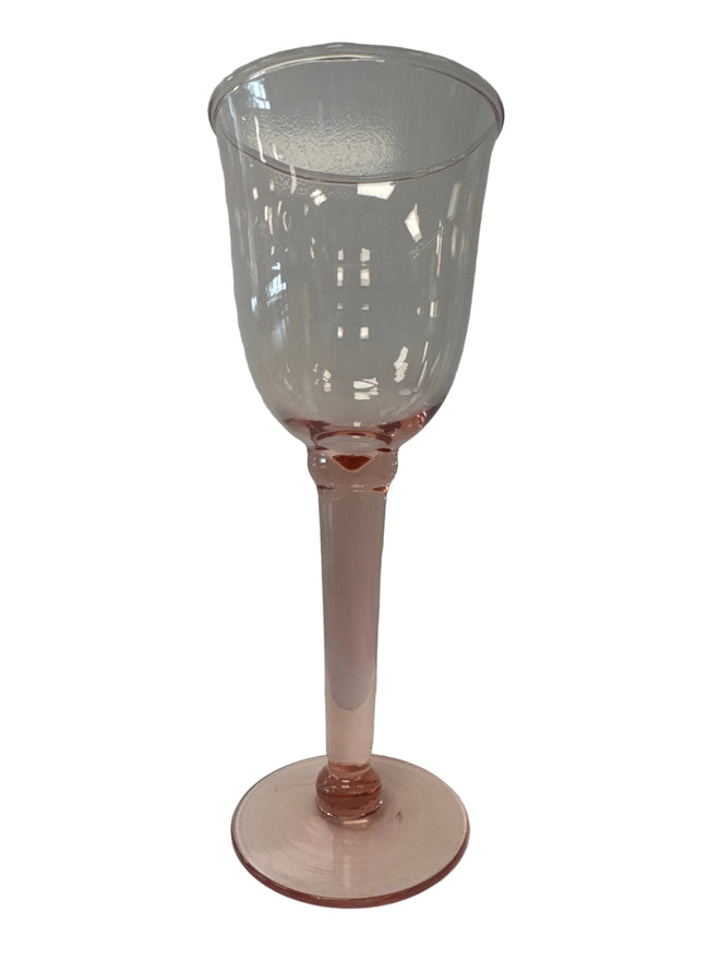 c. 1970 Hachar Glass Company, Handblown Tulip Stems in Blush Pink, Mexico