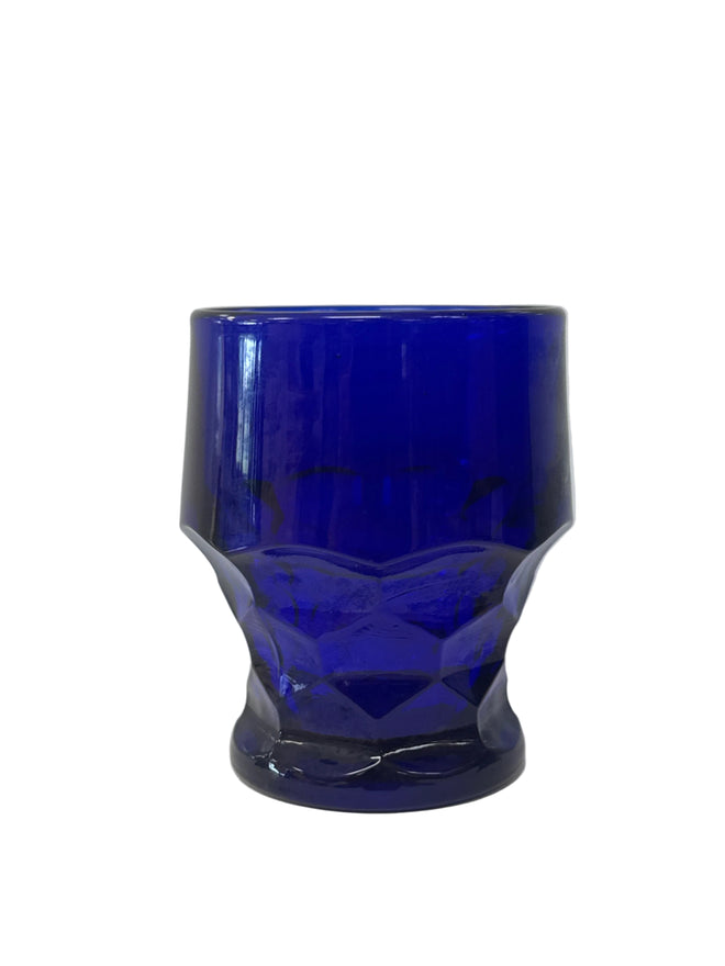 1950-1960’s Viking, Georgian Cobalt Blue, Flat Tumbler 8oz, New Martinsville, West Virginia
