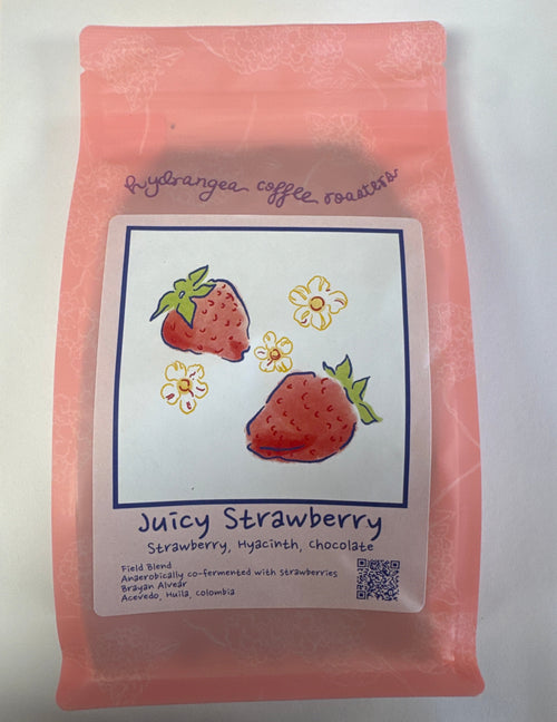 Hydrangea Coffee Roasters, Juicy Strawberry, Field Blend, Strawberry Co-ferment, Huila, Colombia, Filter 8oz
