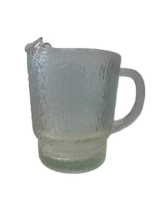 c.1960’s Indiana Glass ‘Crystal Ice’ Pitcher, Dunkirk, Indiana