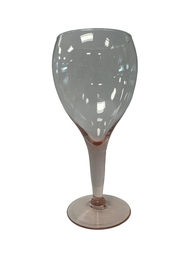 c. 1980’s Maker Unknown, Pink Wine Stem,