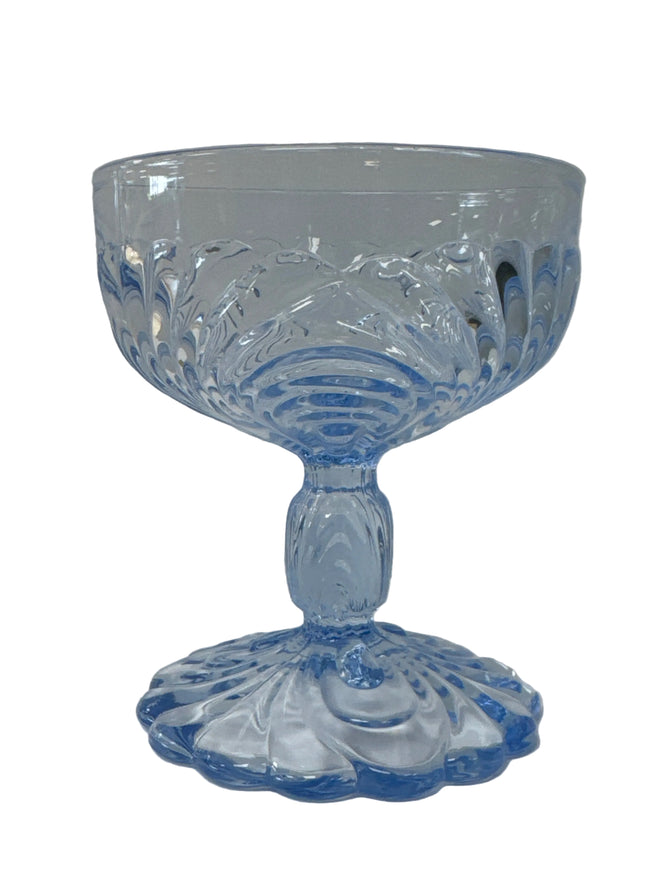 1936-1945 Cambridge Glass ‘Caprice’ in Moonlight Blue, Champagne Coupe, Cambridge, Ohio