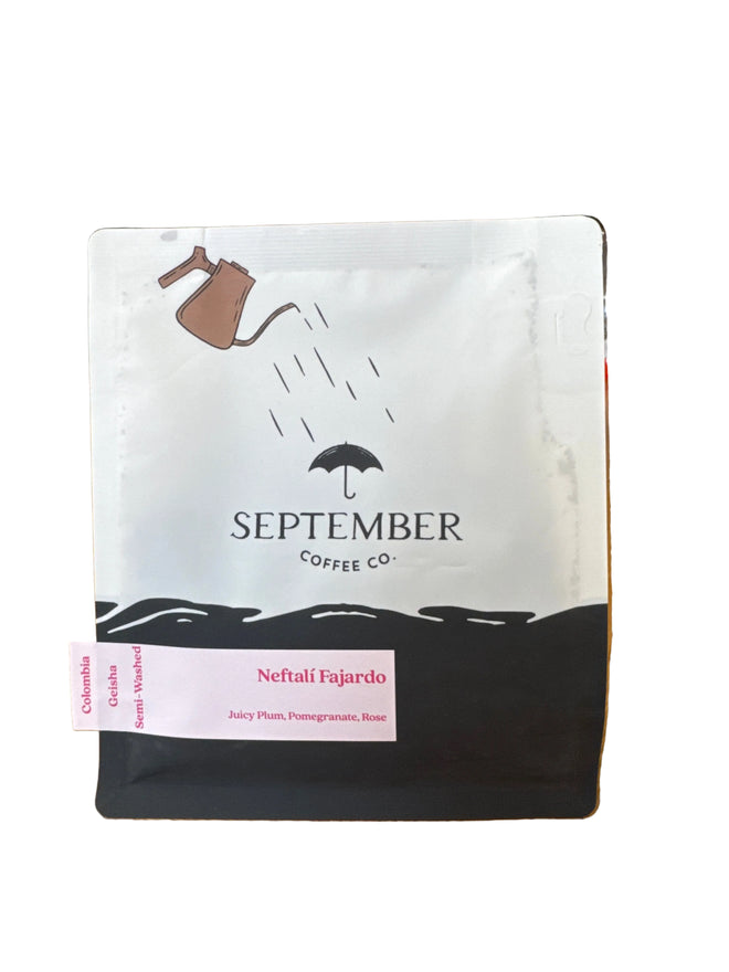 September Coffee Co., Neftalí Fajardo, Filter Roast, Geisha, Semi-Washed, Cauca, Colombia 200g