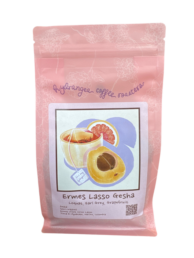 Hydrangea Coffee | Ermes Lasso, Gesha, Semi-Washed, Narino, Colombia 8oz