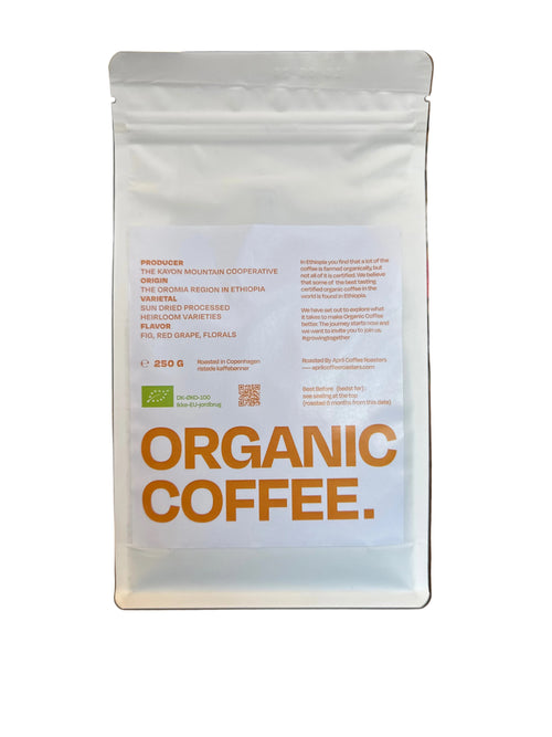 APRIL Coffee Roasters, Organic Coffee, Kayon Mountain Co-op, Heirloom, Natural,Oromia, Ethiopia, Omni Roast 250g