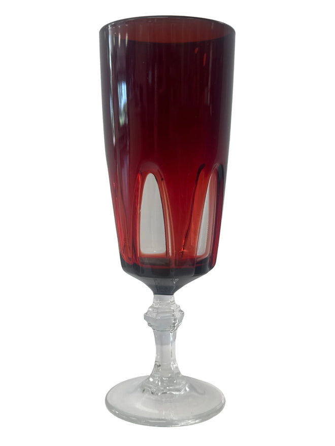 1973-2006 Cristal d’Arques-Durand ‘Gothic’ in Ruby, Parfait Glass, France