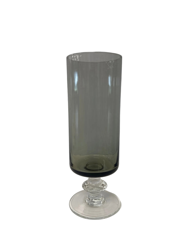 1960-70’s Maker Unknown, Smoke, Fluted Champagne Stem (Short)