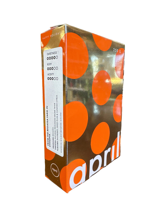 APRIL Coffee Roasters, Regassa Farm, 74158, Natural, Ethiopia, Filter Roast 250g