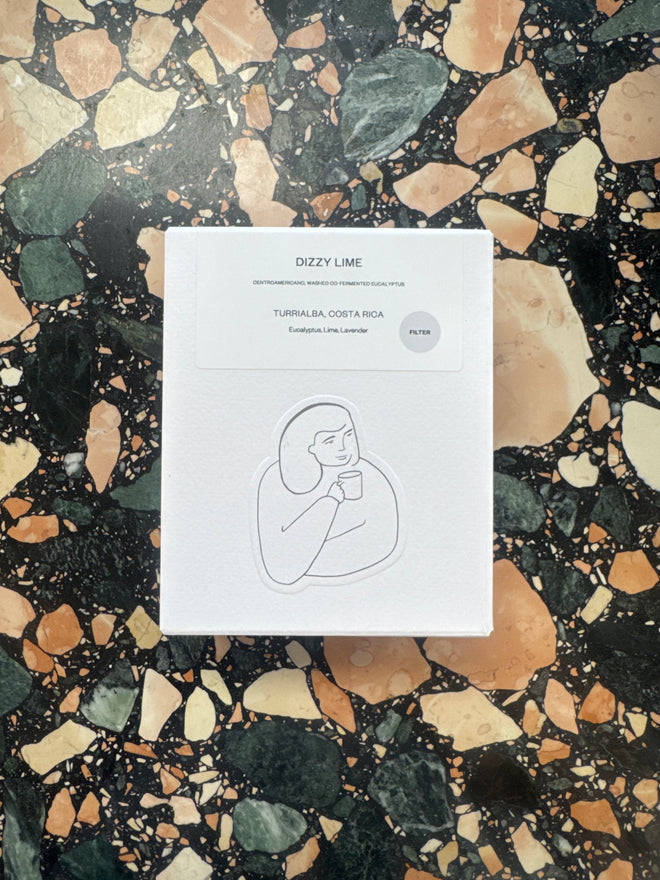 DAK Coffee Roasters ‘Dizzy Lime’ Filter Roast, Centroamericano, Washed Cofermented w/ Eucalyptus, Turrialba, Costa Rica 250g