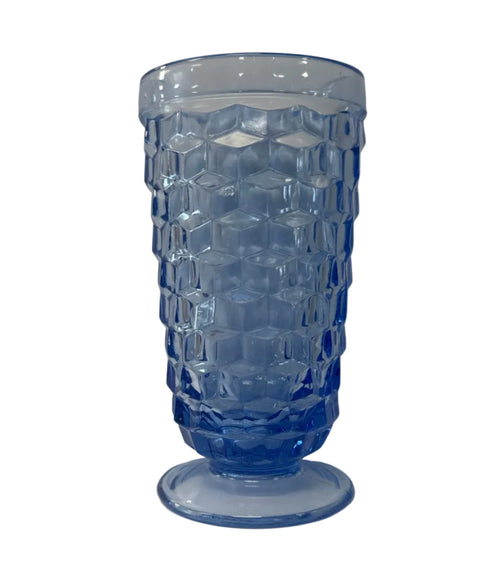 1960’s Indiana Glass Company ‘Whitehall Colony’ Light Blue Iced Tea Glass, Dunkirk, Indiana