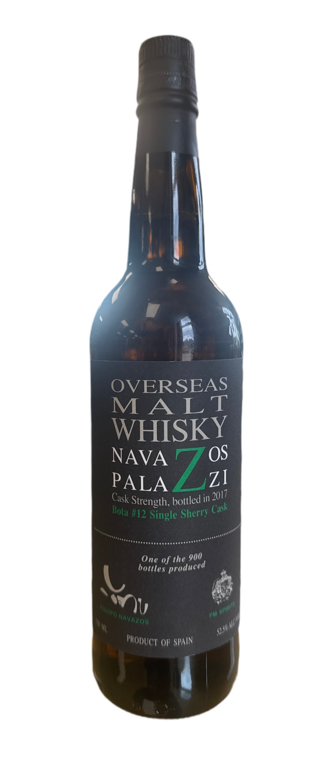 2017 Navazos x Palazzi ‘Overseas’, Bota #12, Cask-Strength Malt Whisky aged in Single Sherry Palo Cortado Cask, Jerez, Spain