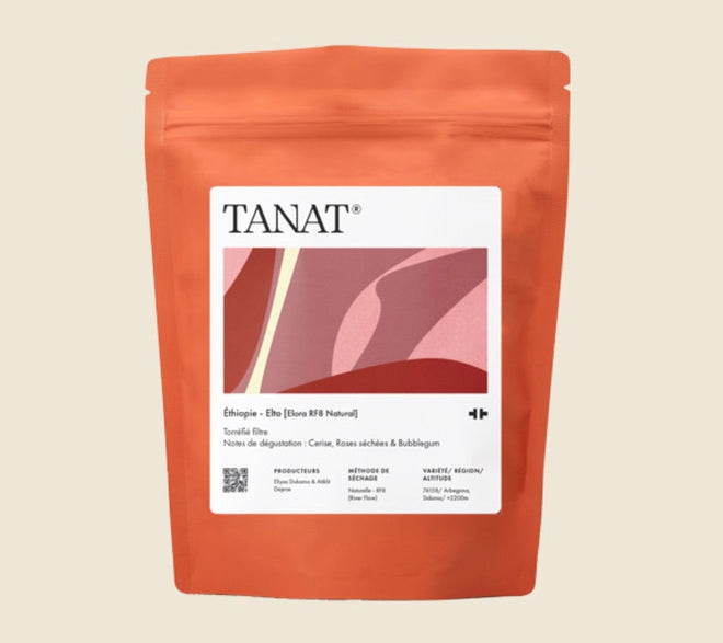 Tanat, ‘Elto-Elora RF8 Natural’ Filter Roast, 74158, Natural-River Flow, Arbegona, Sidama, Ethiopia 100g