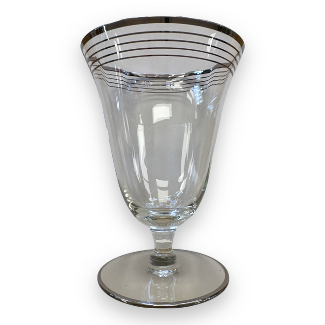 1930’s Platinum Banded Cocktail Glass