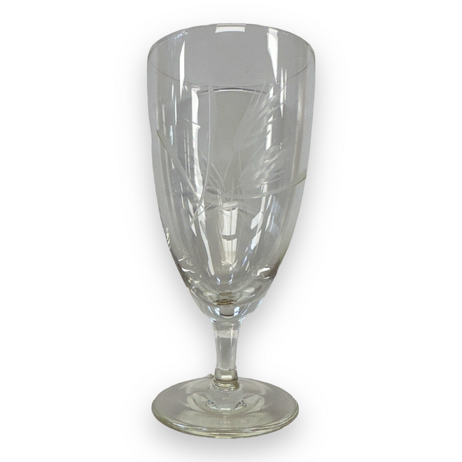 1950’s Crystal sherry glass with Wheat Motif