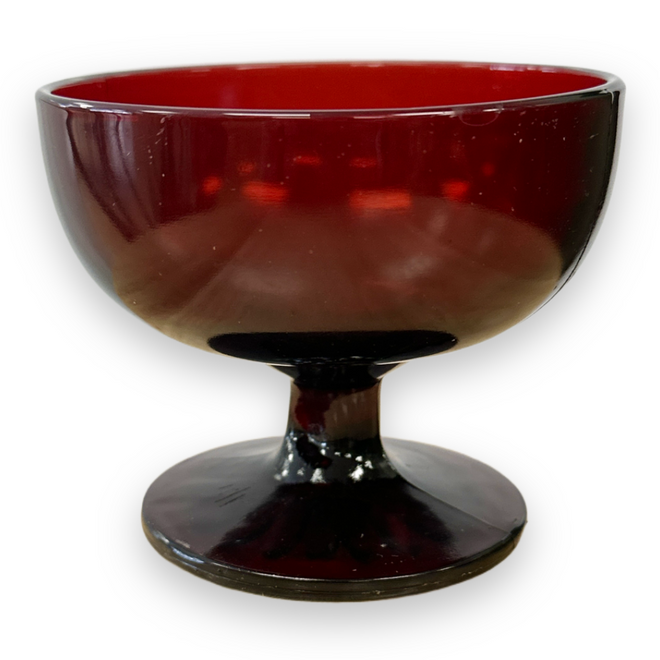 1938-67 Anchor Hocking | ‘Royal Ruby’ Champagne/Sorbet Coupe