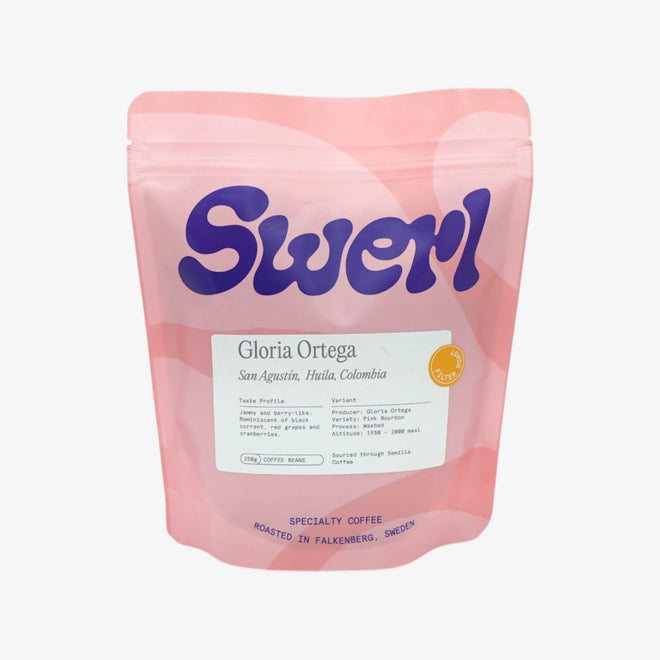 SWERL Coffee Roasters, Gloria Ortega, Filter Roast, Pink Bourbon, Washed, Huila, Colombia 250g