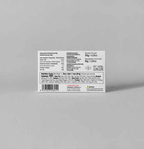 Calma & Chicha | Small Sardines in Hot Olive Oil 16/20